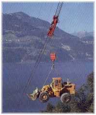 Transport einer 16 t schweren Arbeitsmaschine